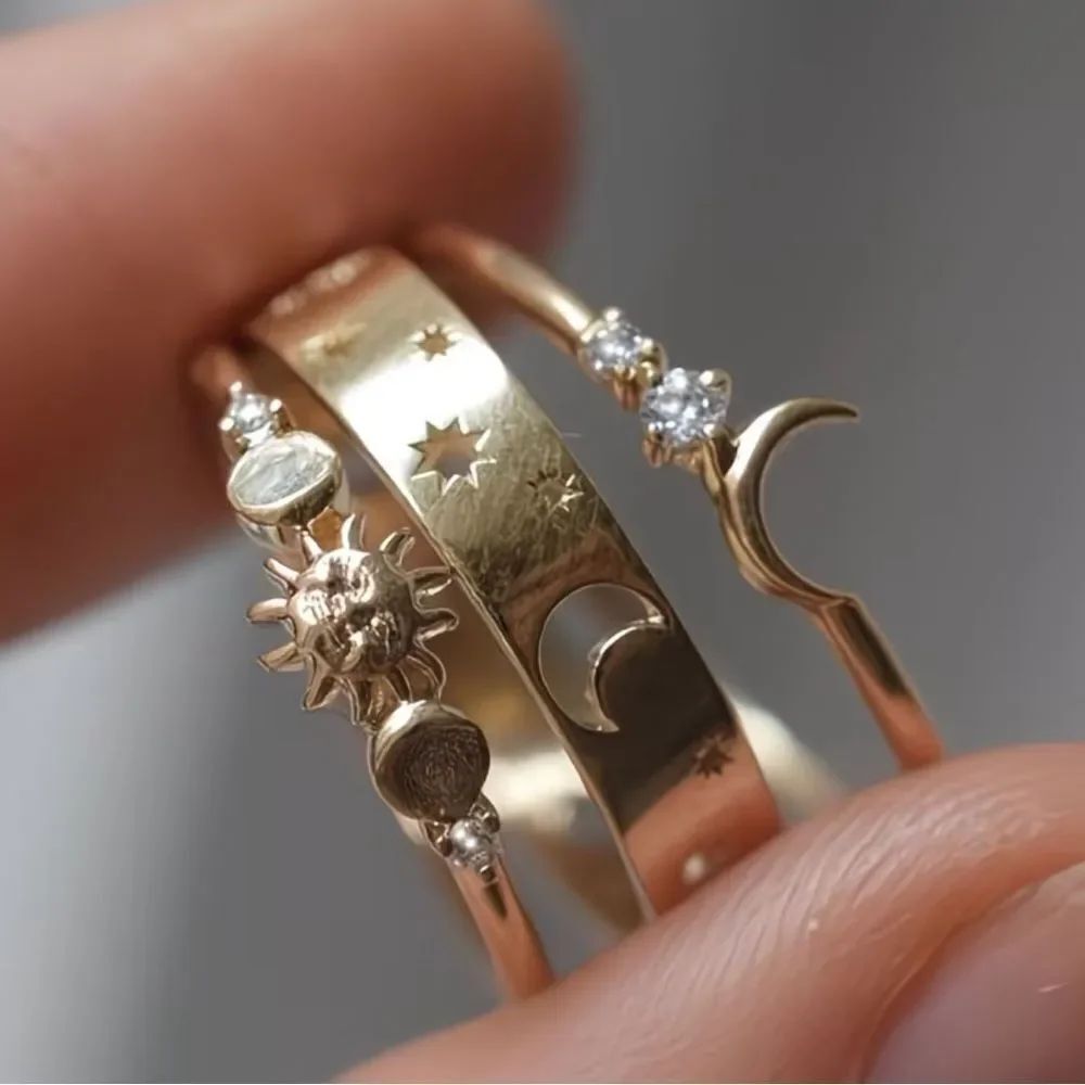Moon Stacking Ring Set #2294